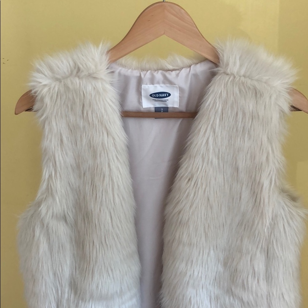 White fur vest. Never worn!